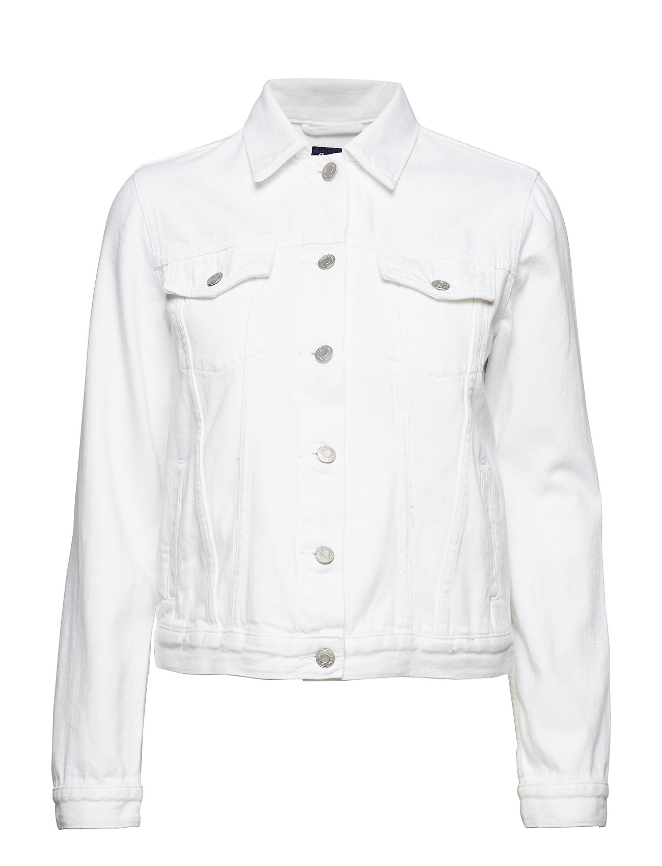 Icon Jkt Optic White Jeansjack Denimjack Wit Gap gap kopen in de aanbieding