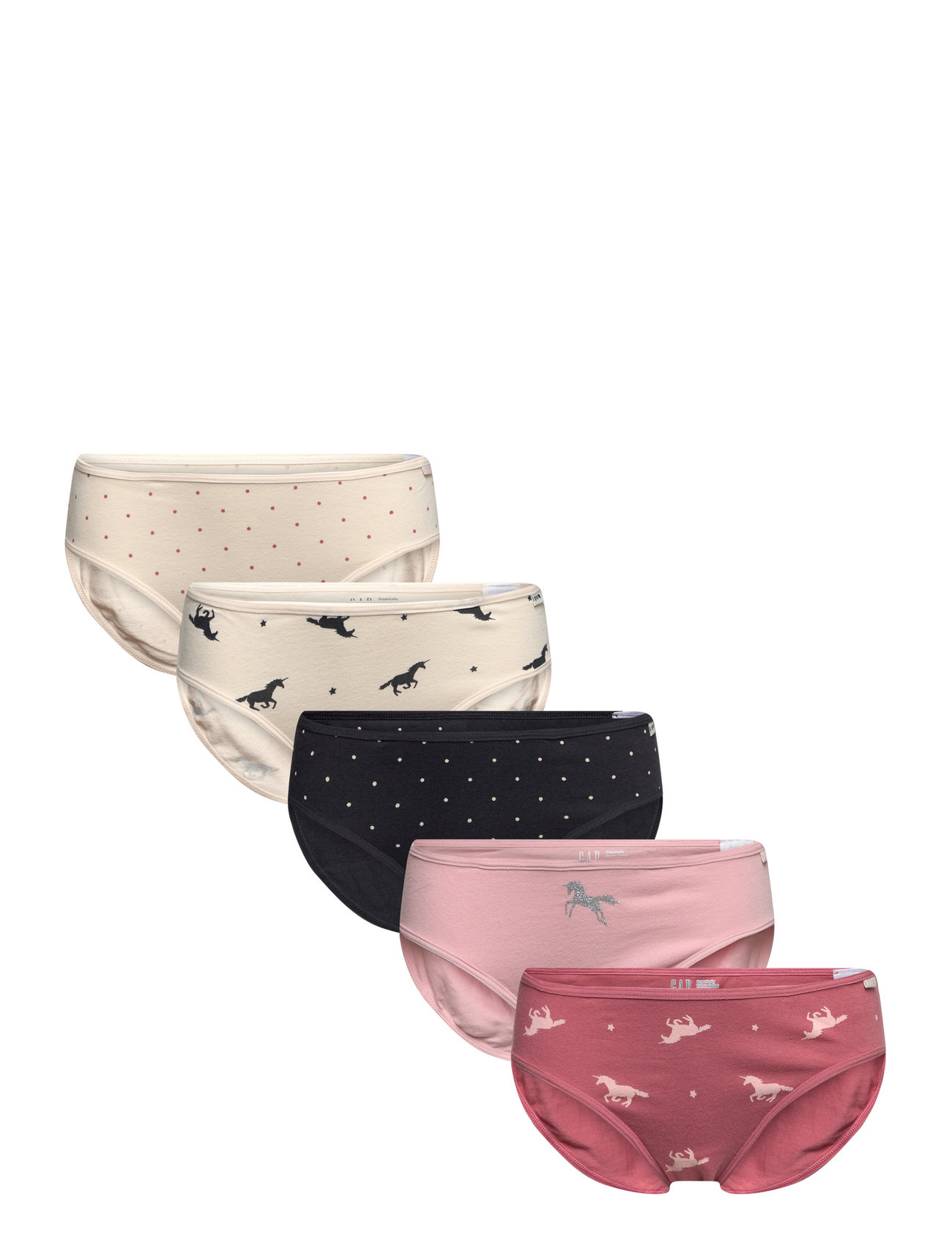 GAP Kids Organic Cotton Unicorn Bikini Briefs (5-pack) - Underwear 