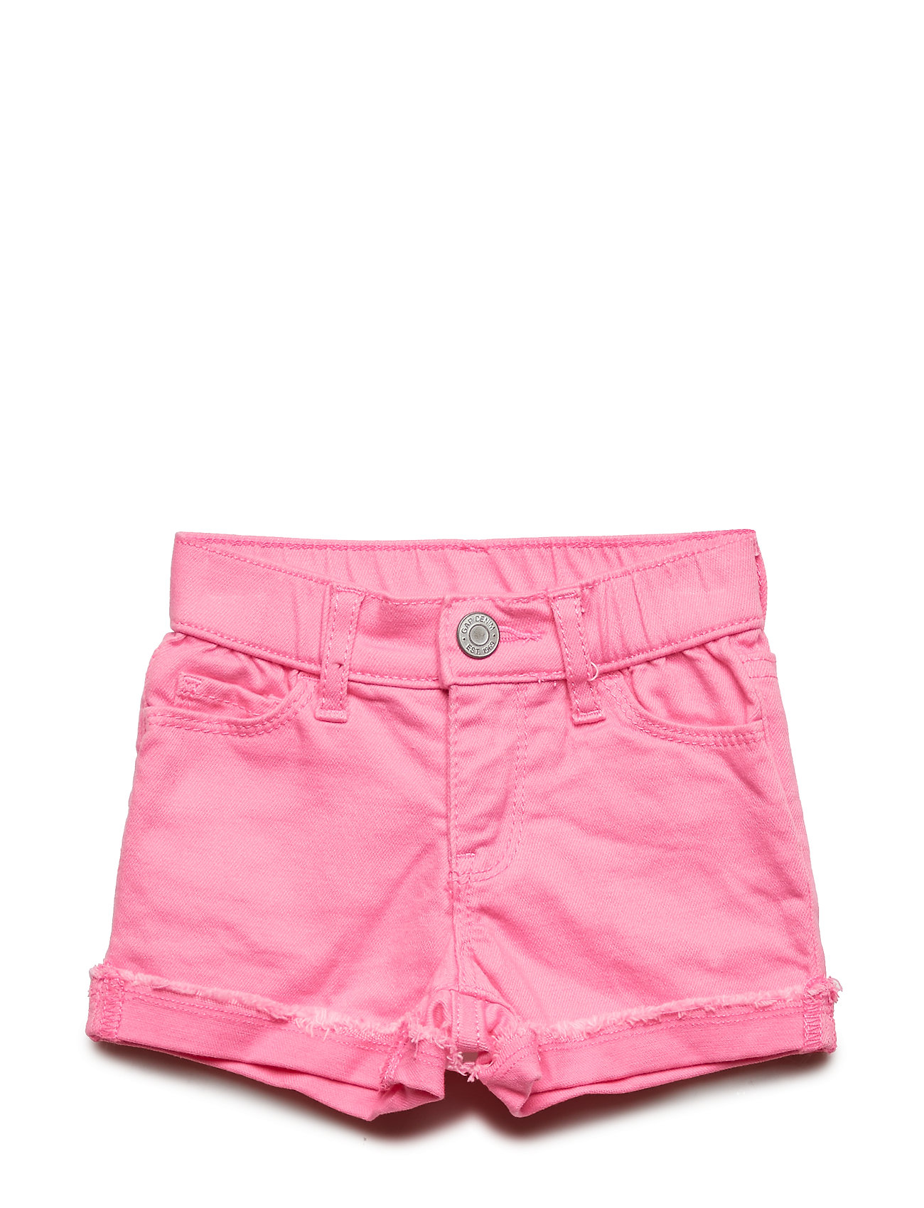 pink distressed shorts