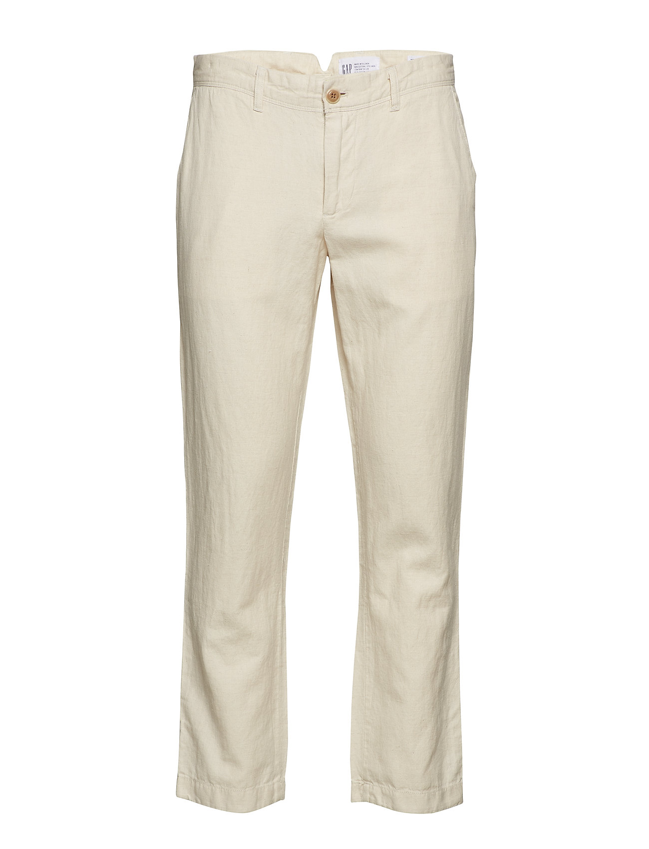 Slim Linen Pant Casual Broek Vrijetijdsbroek Creme Gap gap kopen in de aanbieding