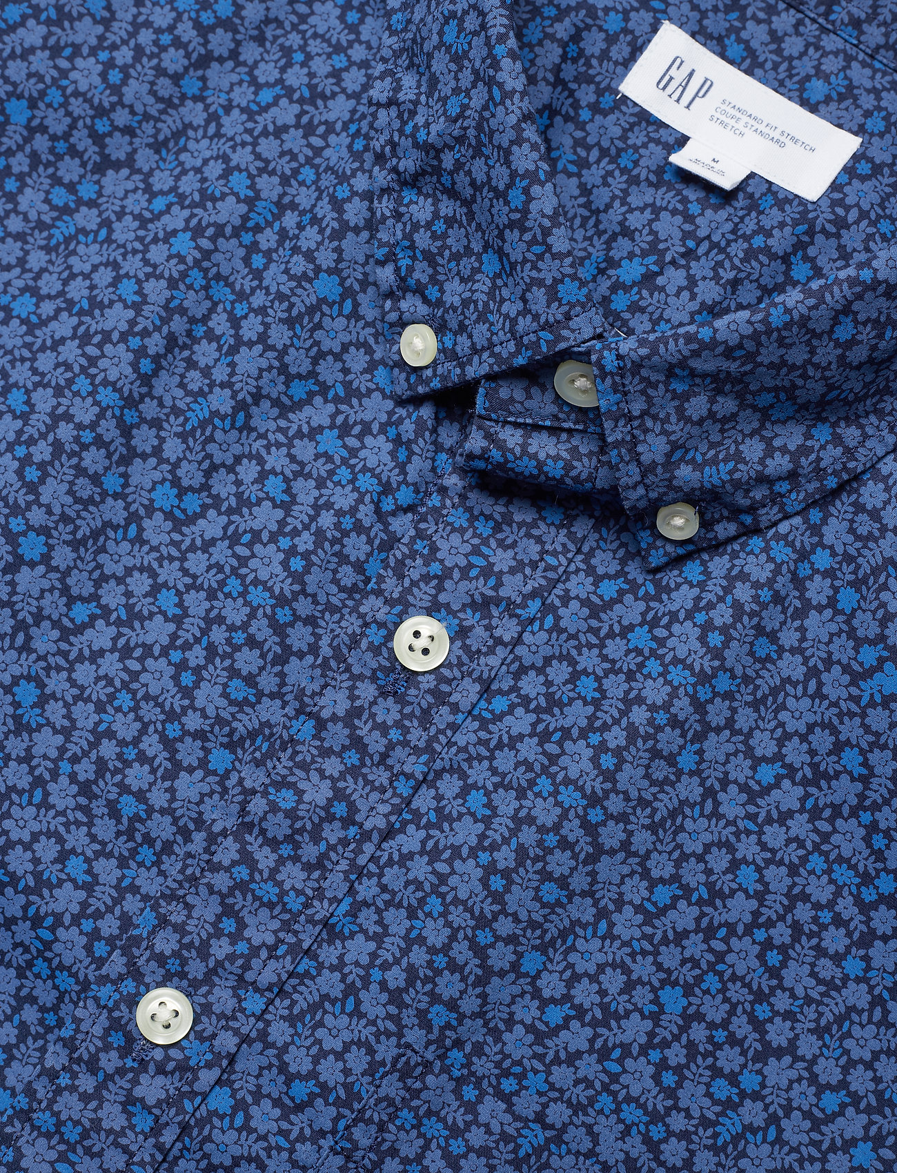 Stretch Lived Short NavyGap Poplin Floral in Shirttiny Sleeve 5S4RcAjq3L