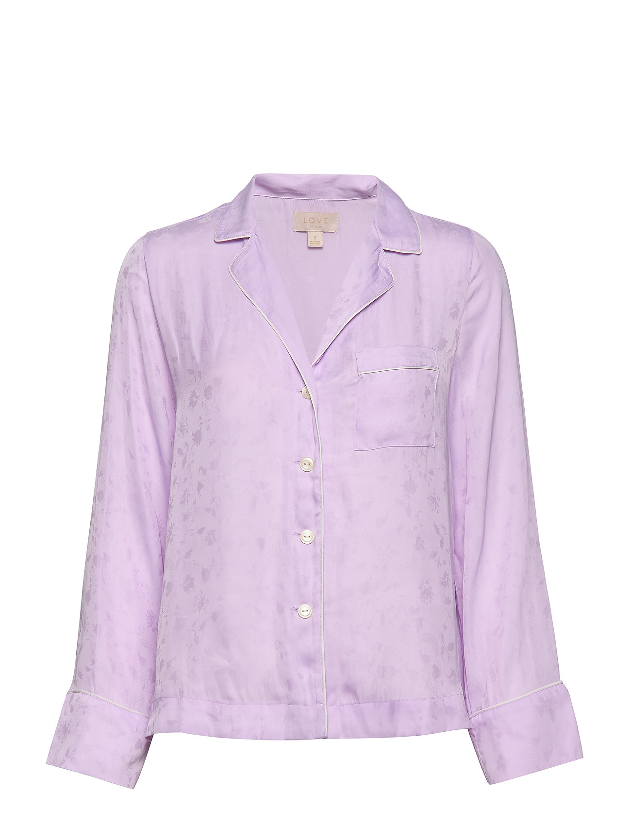 GAP Dreamwell Satin Shirt Top Lila [Color: LT PURPLE JAQUARD ][Sex: Women ][Sizes: S,L ]
