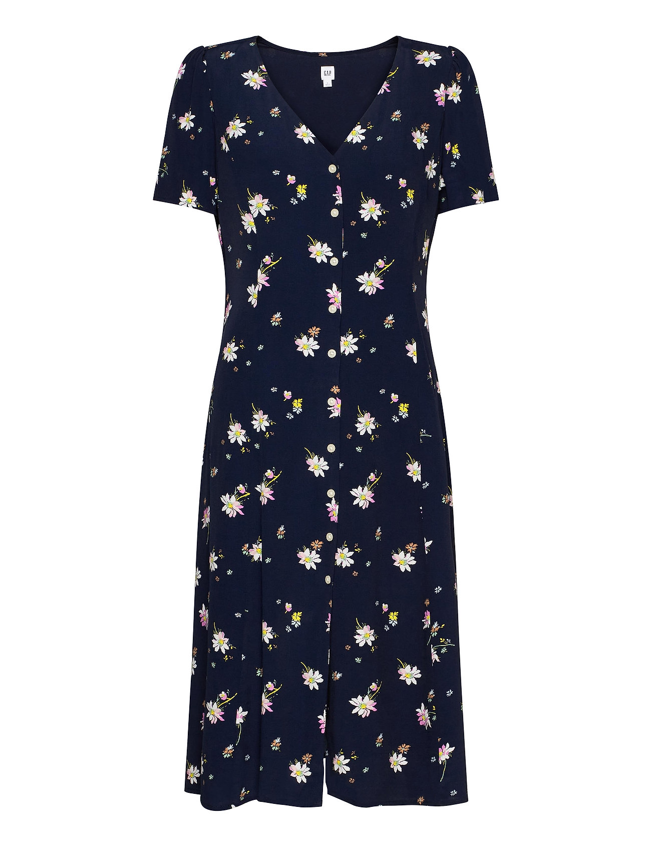 GAP Buttonfront Midi Dress (Blue Multi Floral), 449.40 kr Stort