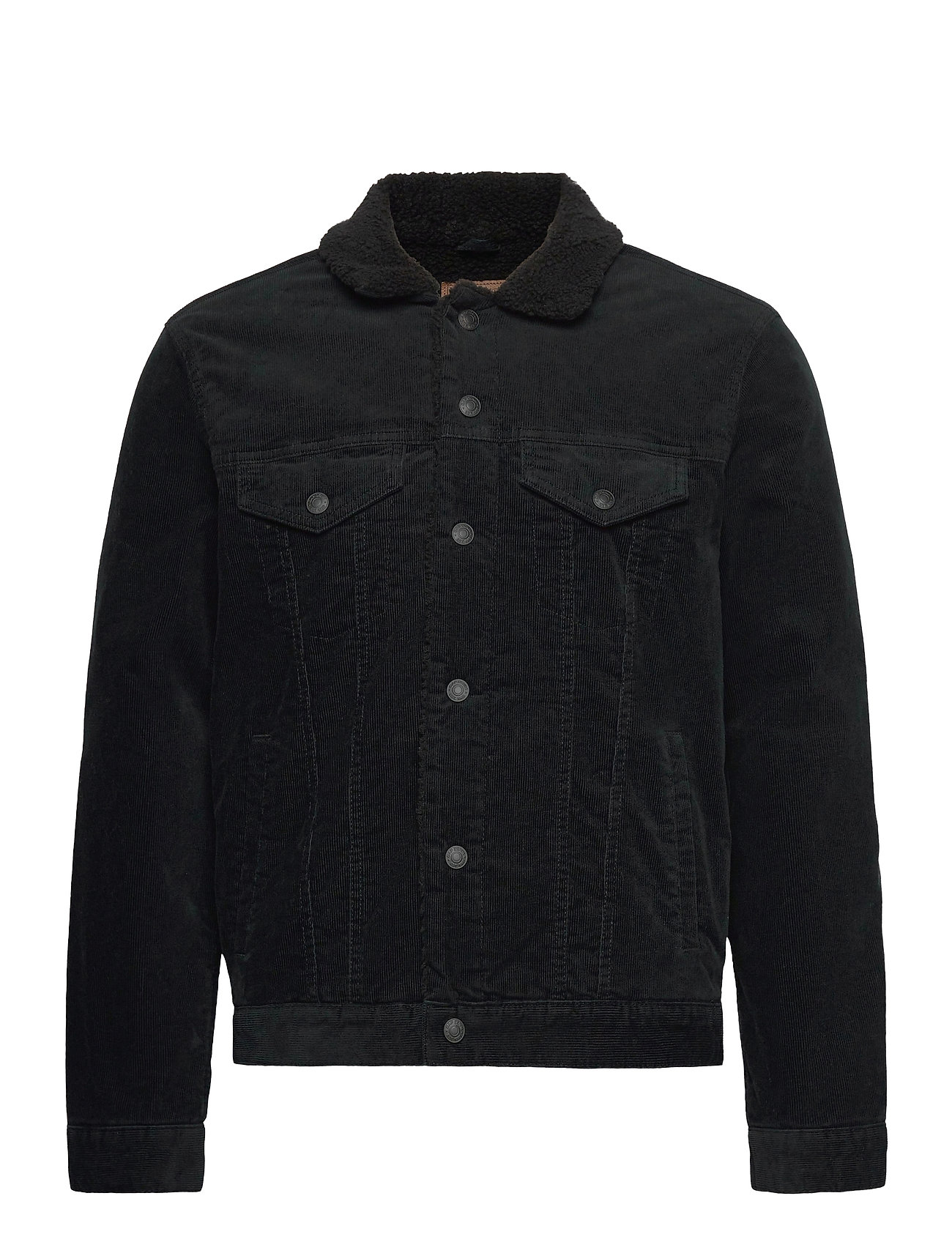 black cord sherpa jacket