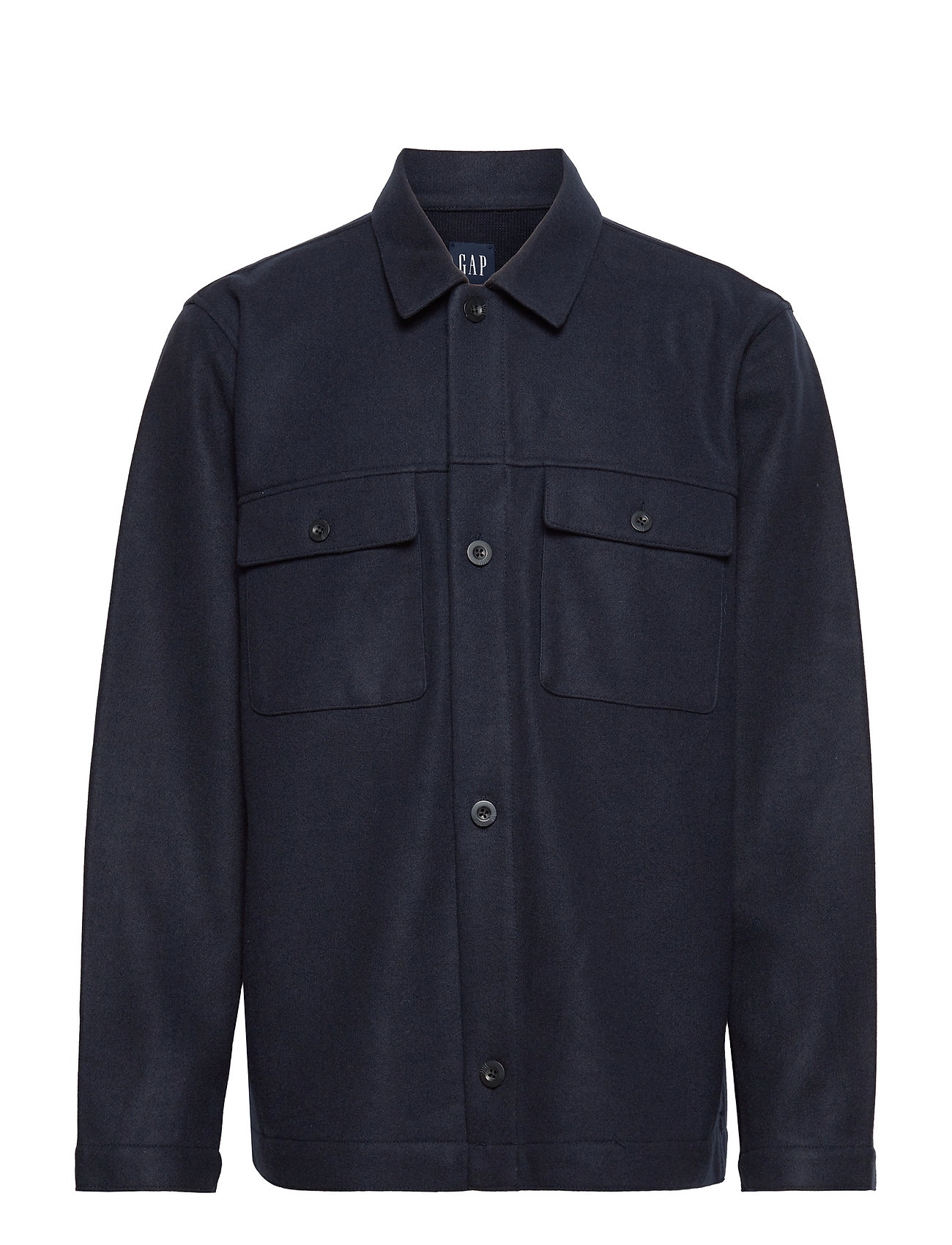 GAP Wool Blend Shirt Jacket Blue GAP