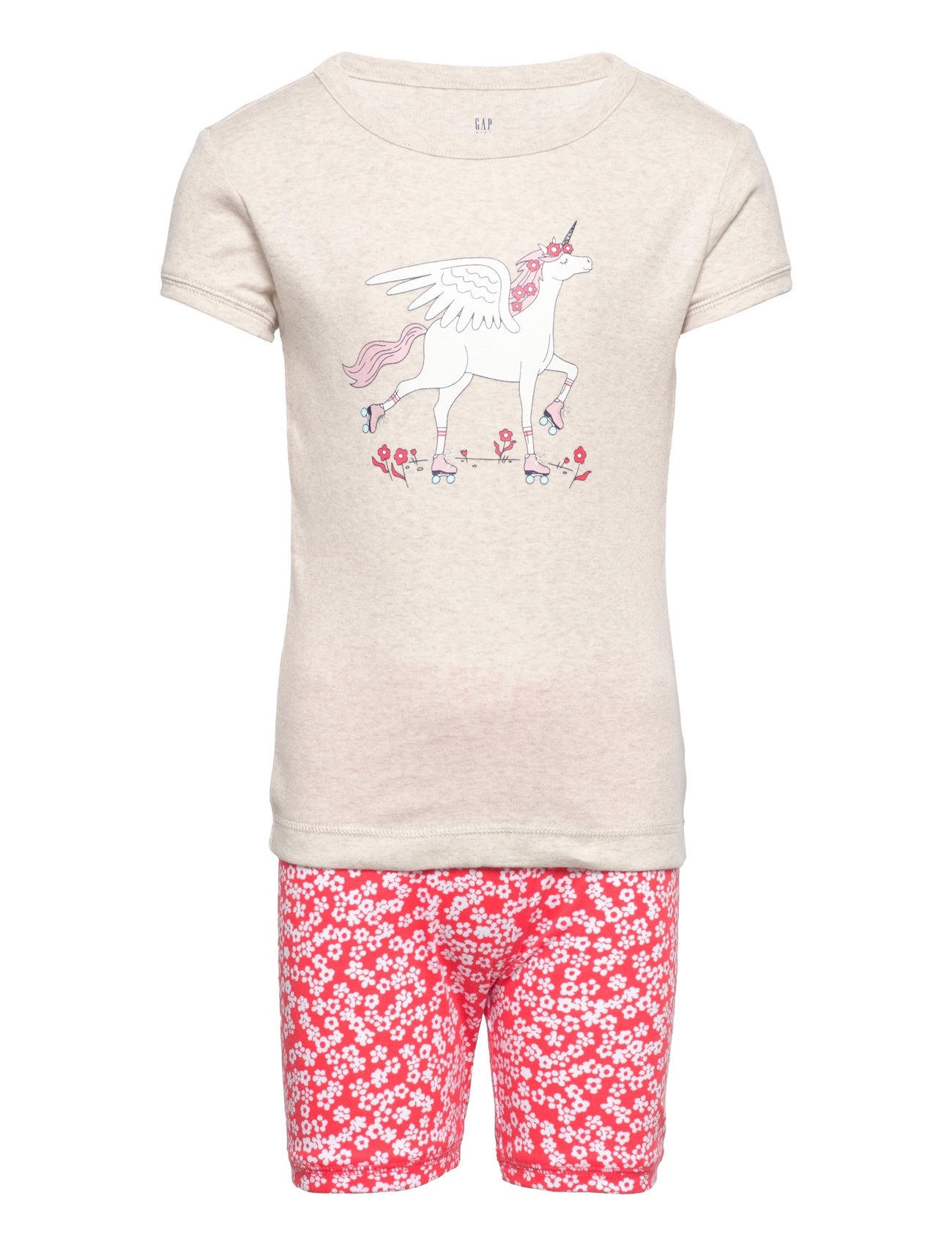 Kids 100% Organic Cotton Unicorn Pj Shorts Set Pyjamas Set Multi/mönstrad GAP