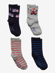 Toddler Firetruck Crew Socks (4-Pack) - MULTI