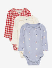 Baby 100% Organic Cotton Print Bodysuit (3-Pack) - ICE BLUE 740