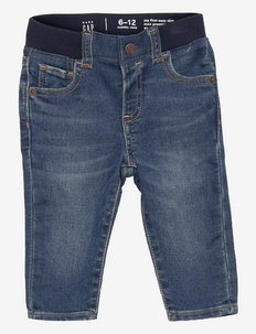 Baby Organic Knit-Denim Slim Jeans - jeans - dark wash