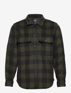 Cozy Flannel Shirt Jacket - overshirts - oliver plaid true blac