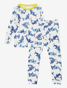 babyGap 100% Organic Cotton Shark Graphic PJ Set - rinkiniai - new off white