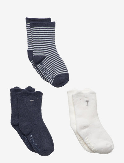 Baby Organic Cotton First Favorite Socks (3-Pack) - sukat - light blue heather