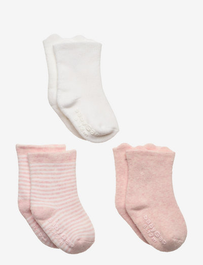 Baby Organic Cotton First Favorite Socks (3-Pack) - sukat - light pink hthr 20874