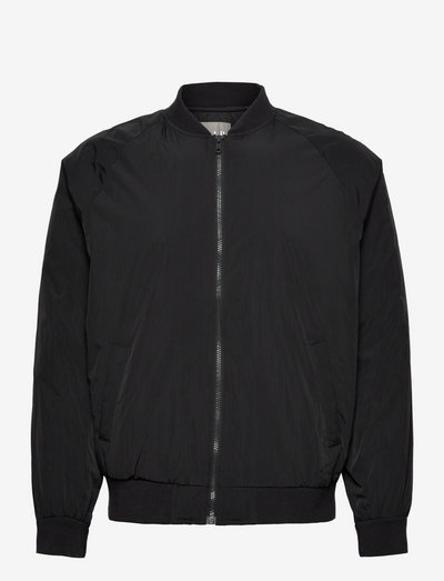 simple black bomber jacket