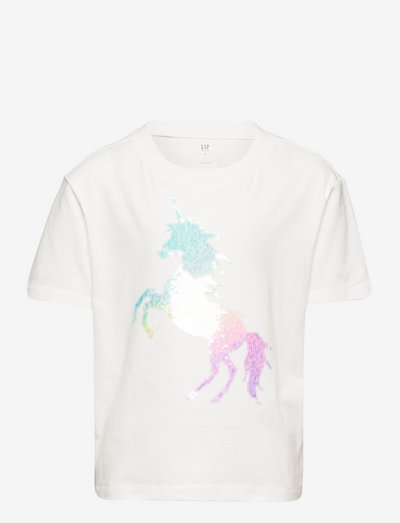 Kids Flippy Sequin Graphic T-Shirt - pattern short-sleeved t-shirt - new off white