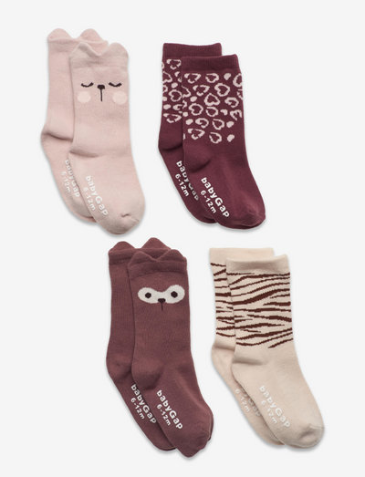Toddler Printed Crew Socks (4-Pack) - socks & underwear - multi
