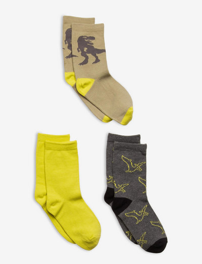 Kids Dinosaur Print Socks (3-Pack) - socks & underwear - multi