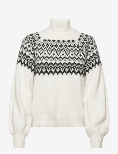 Cozy Fair Isle Sweater - pullover - ivory