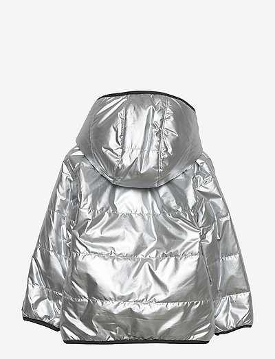 gap metallic puffer jacket