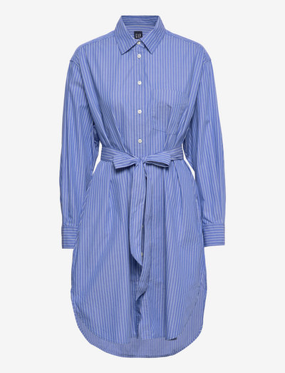 Big Shirt Dress - shirt dresses - blue stripe