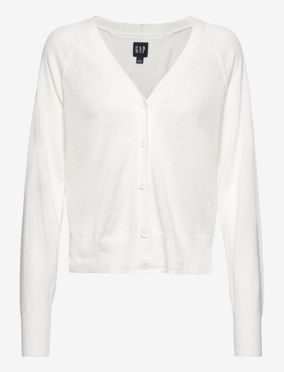 Linen Blend Cardigan - cardigans - new off white