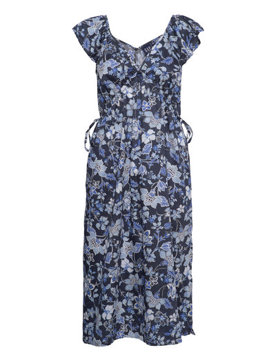 GAP Flutter Sleeve Midi Dress - Midi 