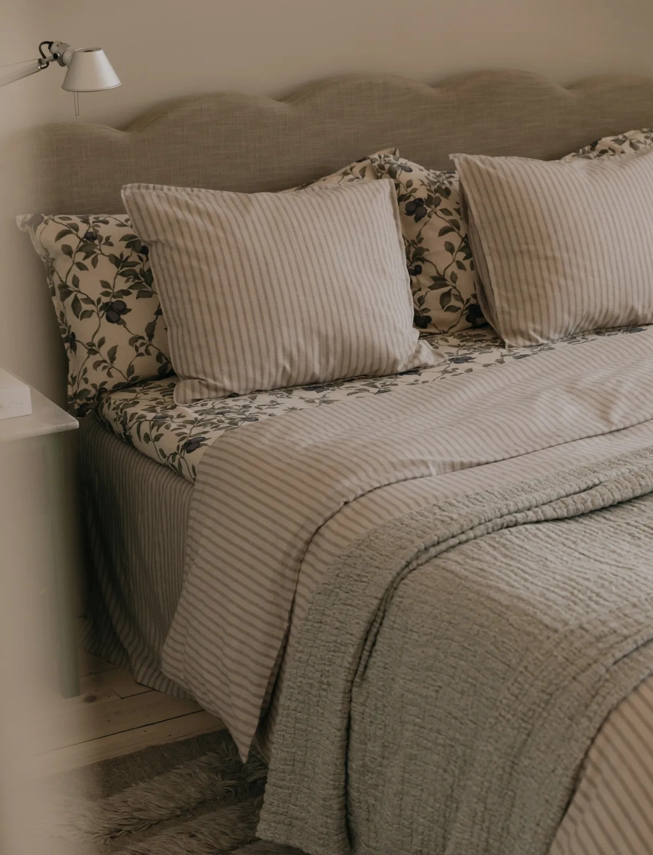 Garbo&Friends Muslin Duvet Cover Double, 220X220 cm, Bluebell, 220X220 cm, Beige, Søvntid > Dynebetræk, Børn