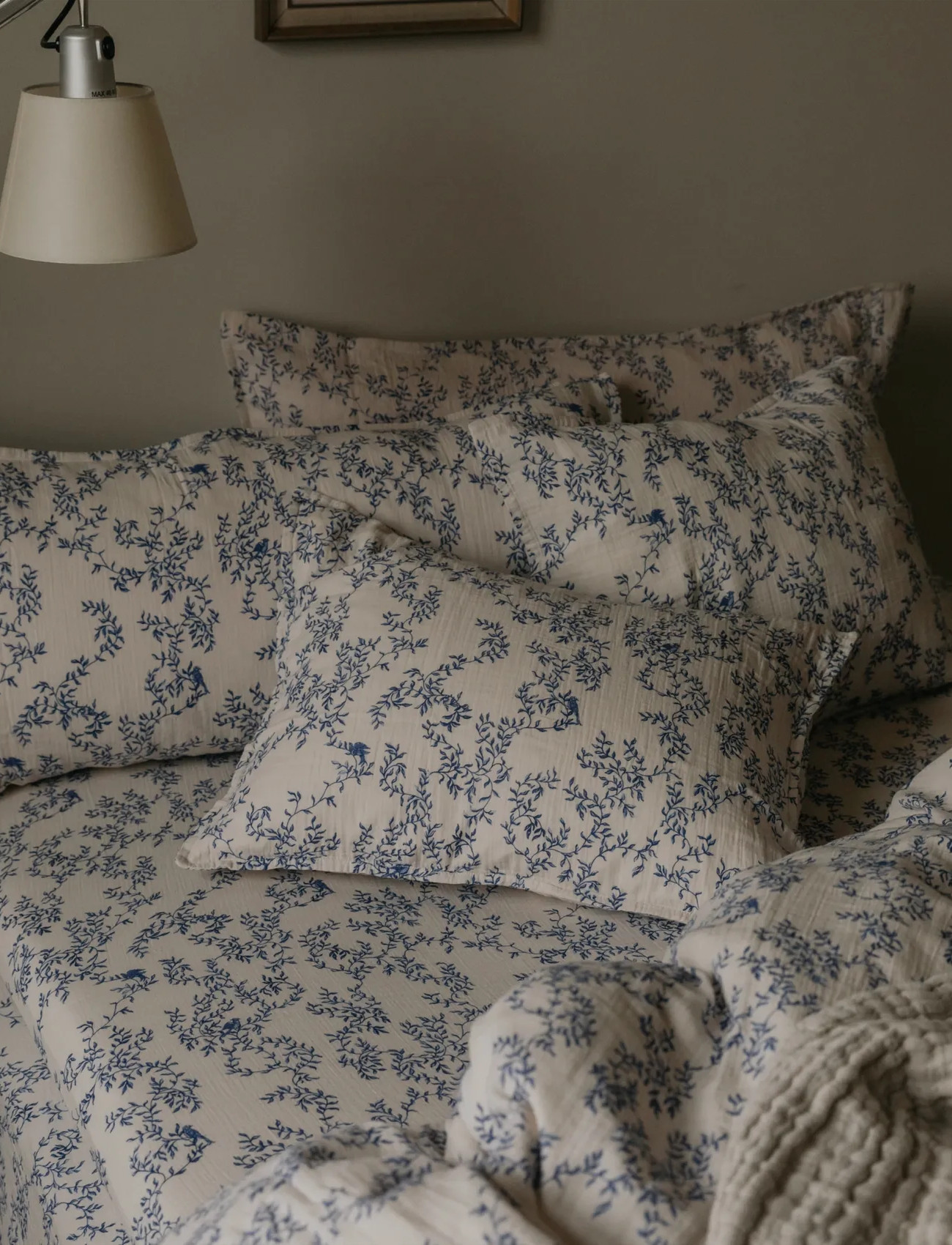 Garbo&Friends Muslin Duvet Cover Double, 220X220 cm, Bluebell, 220X220 cm, Blue, Søvntid > Dynebetræk, Børn