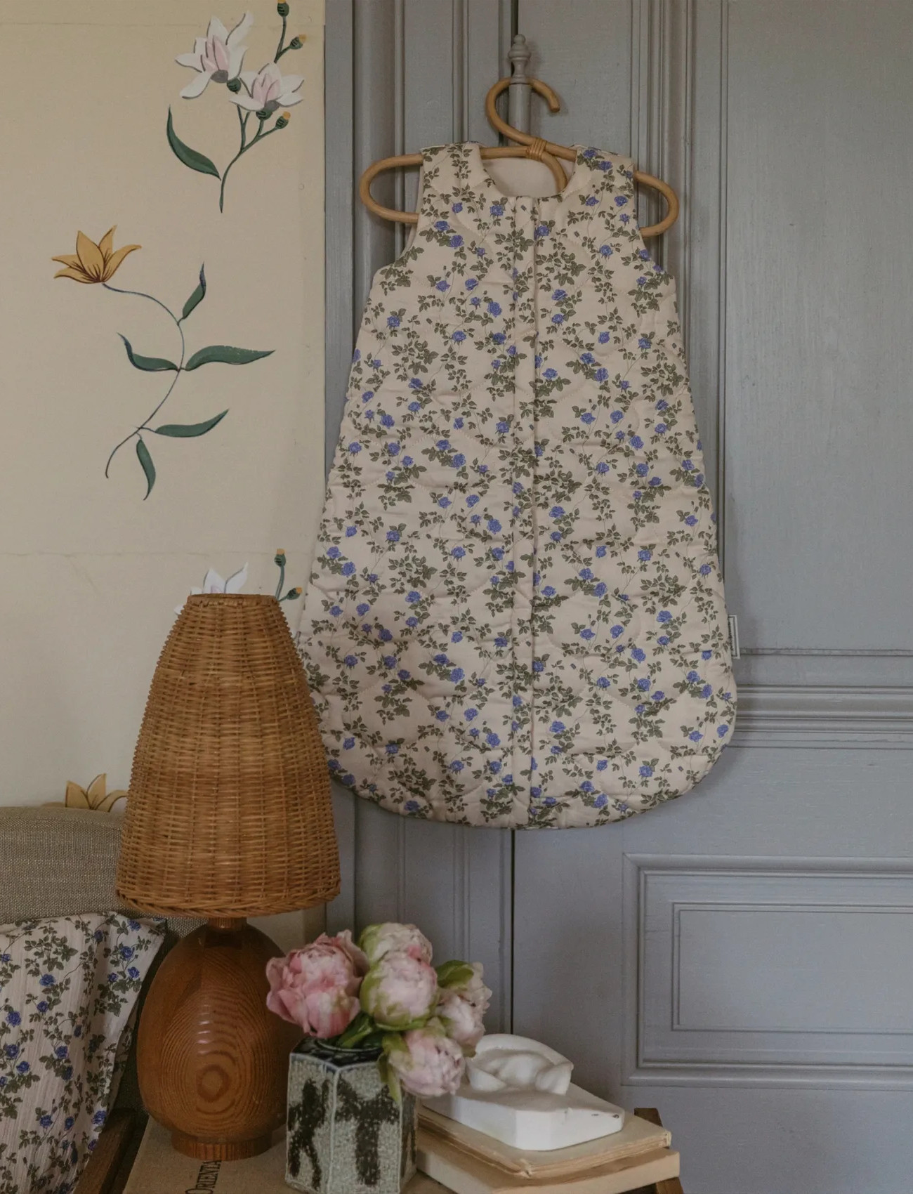 Garbo&Friends Satin Quilted Sleeping Bag, 6-18M, Dainty, 6-18M, Cream, Babysøvn > Soveposer Til Babyer, Børn
