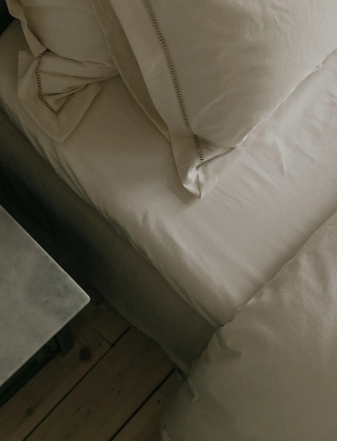 Garbo&Friends Ladder Lace Fitted Sheet Junior, 60X120X20 cm, Pearl, 60X120X20 cm, Cream, Søvntid > Sengelinned, Børn