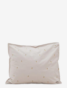 Percale Pillowcase - pillow cases - lemon embroidery