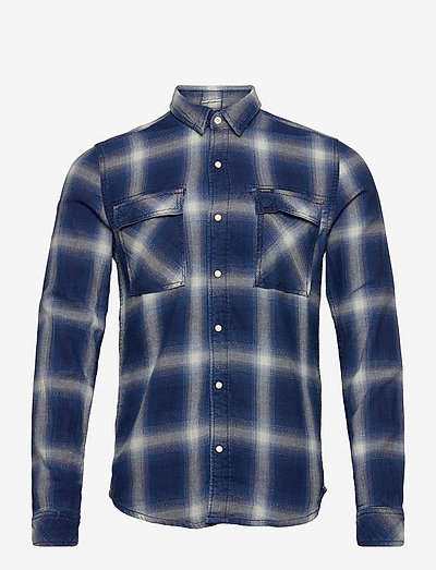 men`s shirt ls - geruite overhemden - indigo
