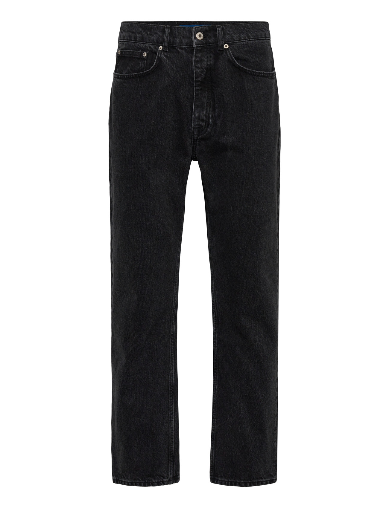 Garment Project Loose Five Pocket Jeans - Stone Was, 32, Black, Jeans > Afslappede, Herre