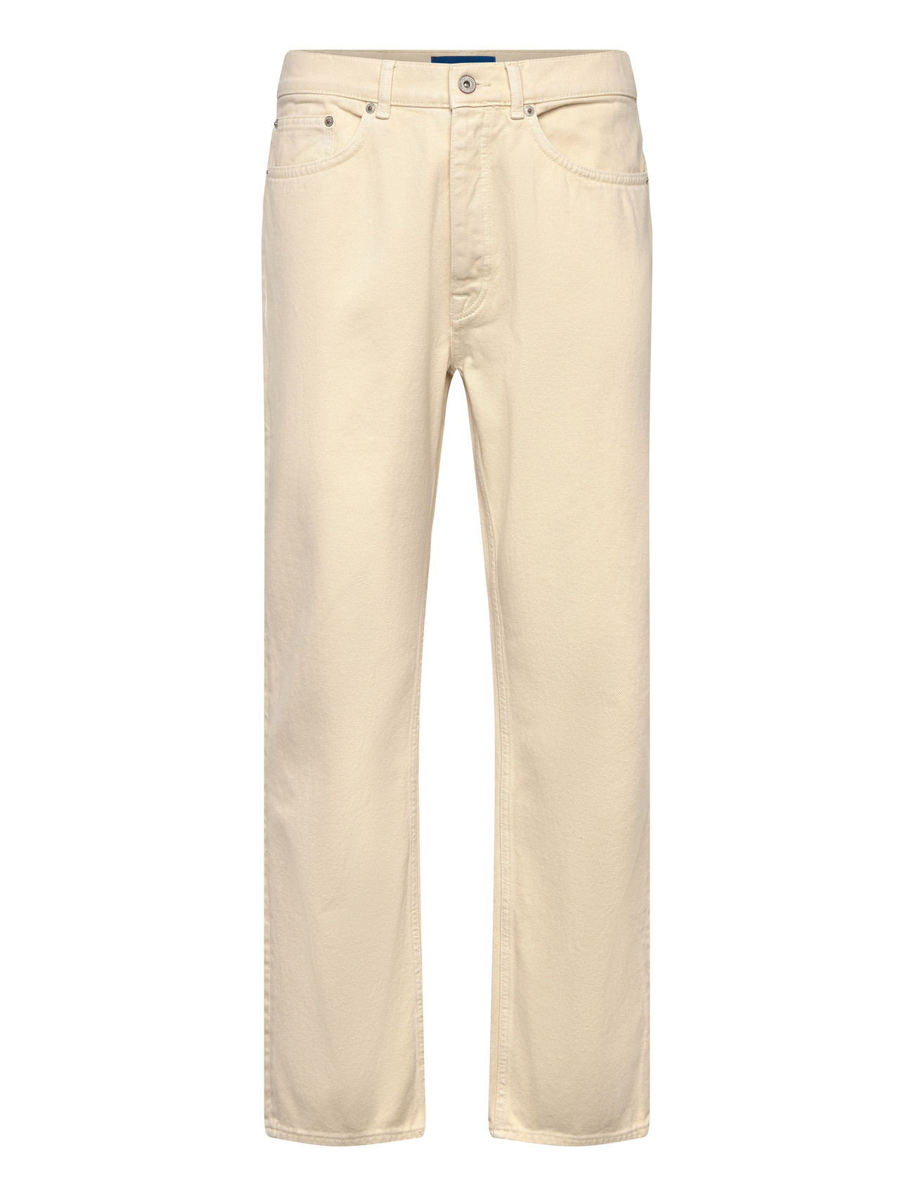 Garment Project Loose Five Pocket Jeans - Ecru, 29, Cream, Jeans > Afslappede, Herre