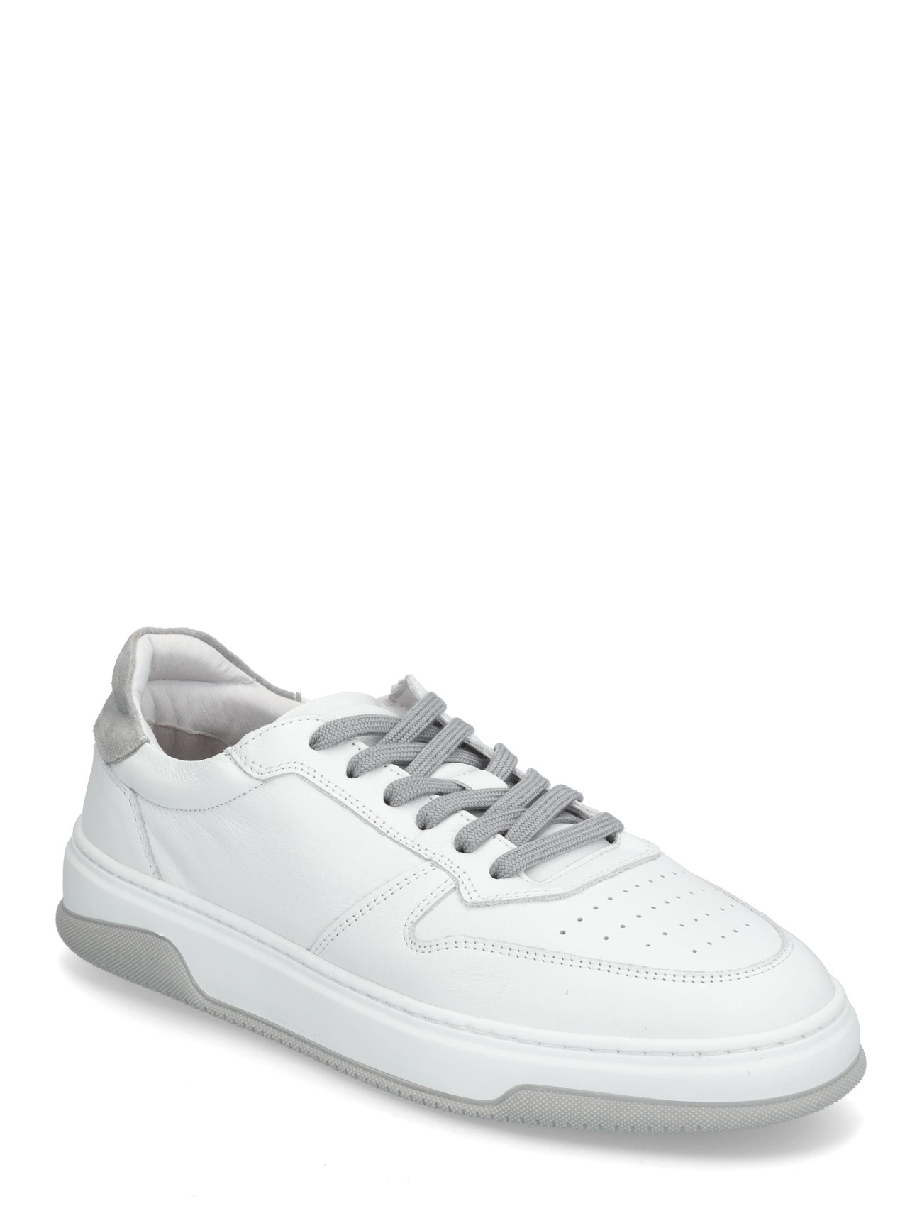 Garment Project Ace - White / Light Grey Leather, 41, White, Sneakers > Sneakers Med Lav Top, Herre