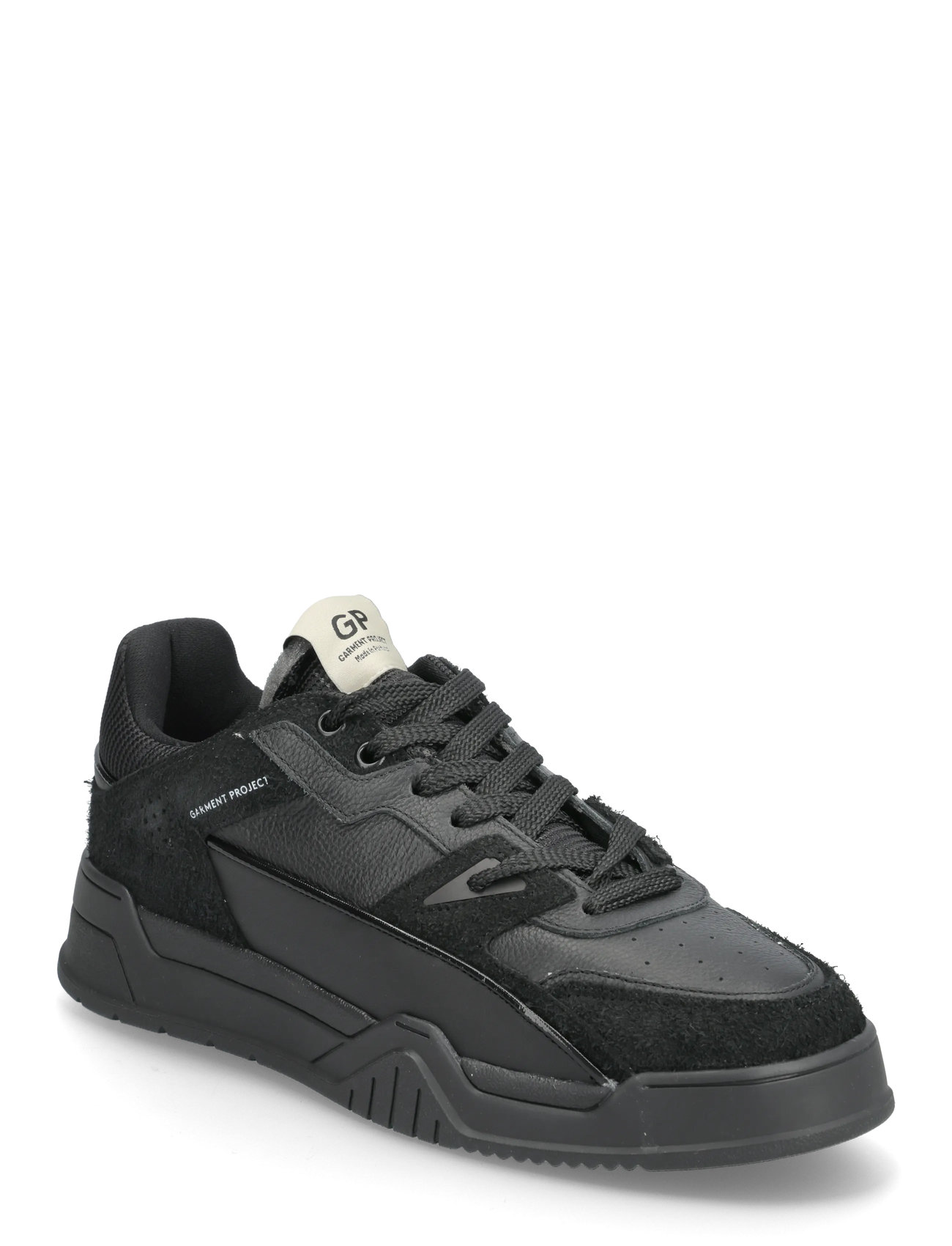 Garment Project Lee - Black Leather, 44, Black, Sneakers > Sneakers Med Lav Top, Herre