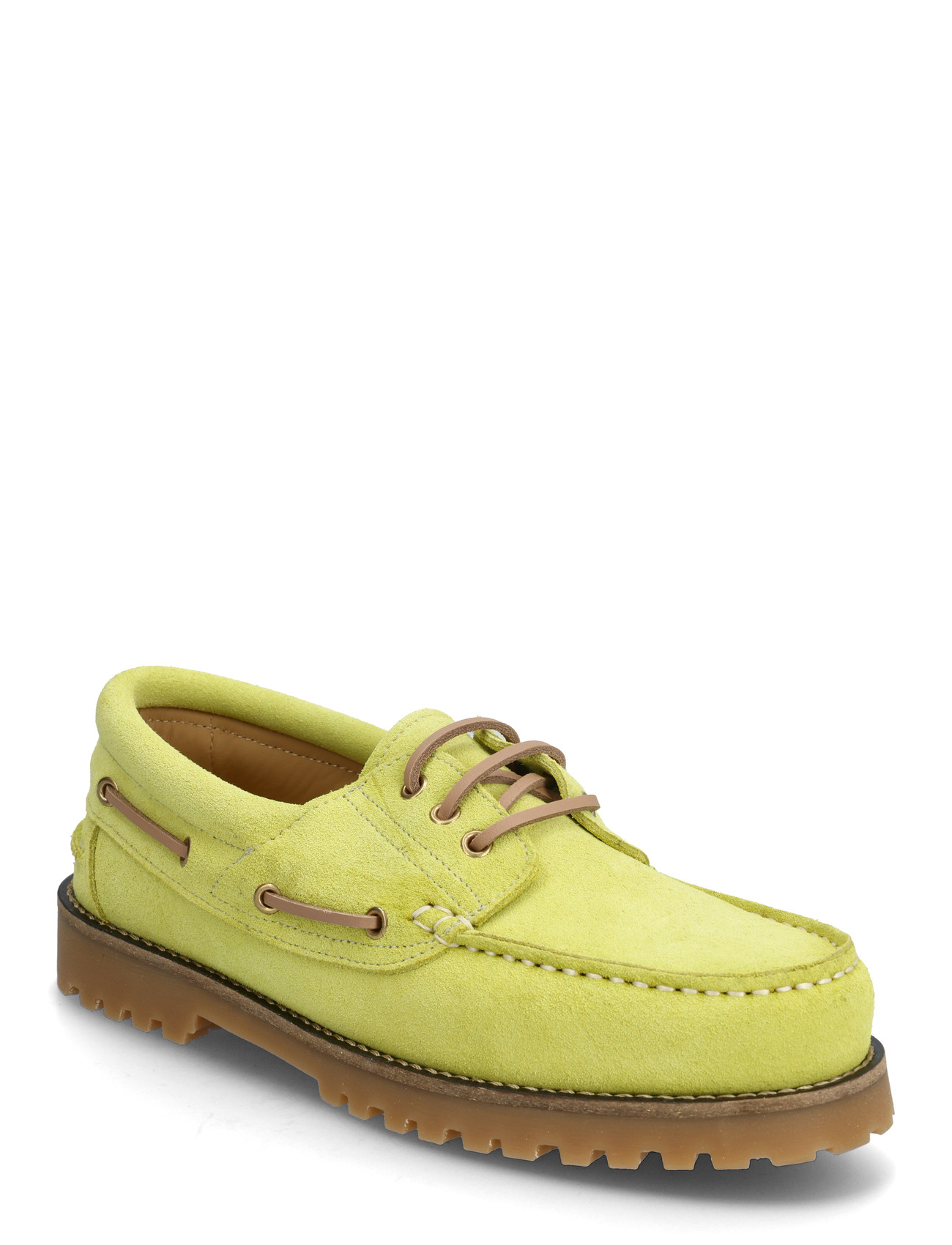 Garment Project Ollie Boat Shoe - Acid Yellow Suede, 43, Yellow, Sko > Bådsko, Herre