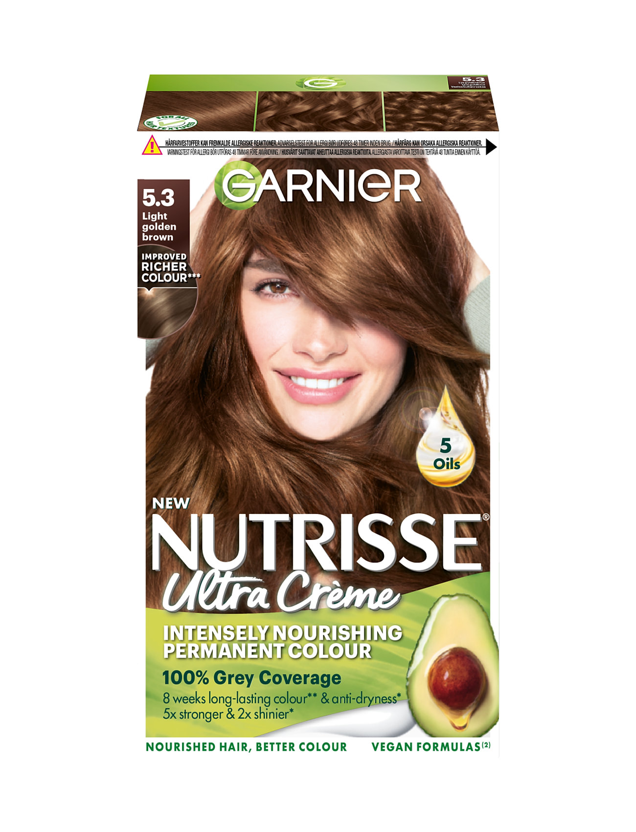 Garnier Nutrisse Ultra Crème 5.3Light Golden Brown Beauty Women Hair Care Color Treatments Nude Garnier