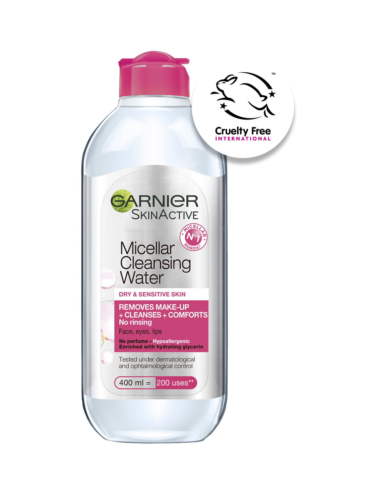 Micellar Cleansing Water Dry Skin Ansigtsrens T R Nude Garnier