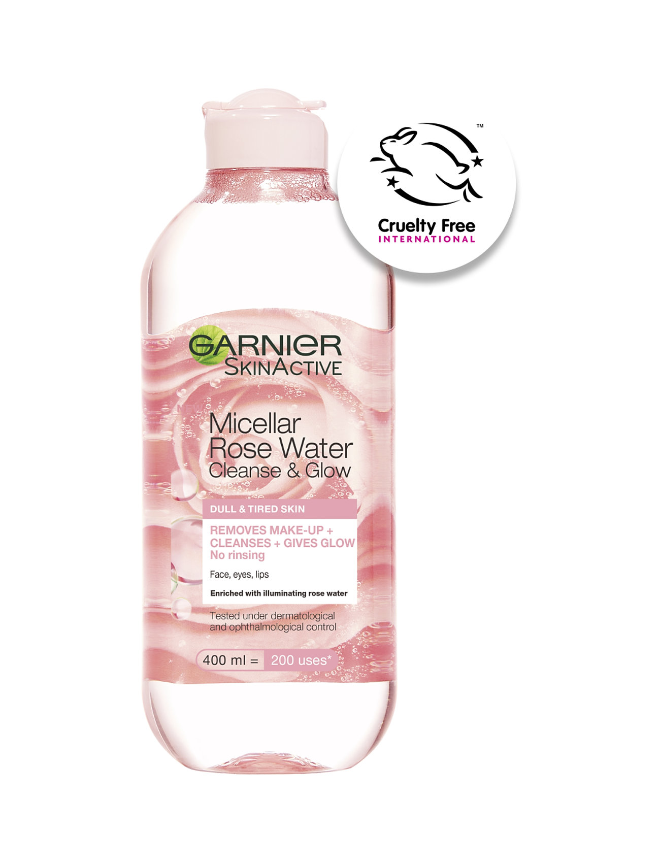 Micellar Rose Water Cleanse & Glow Tired & Dull Skin Ansigtsrens T R Nude Garnier