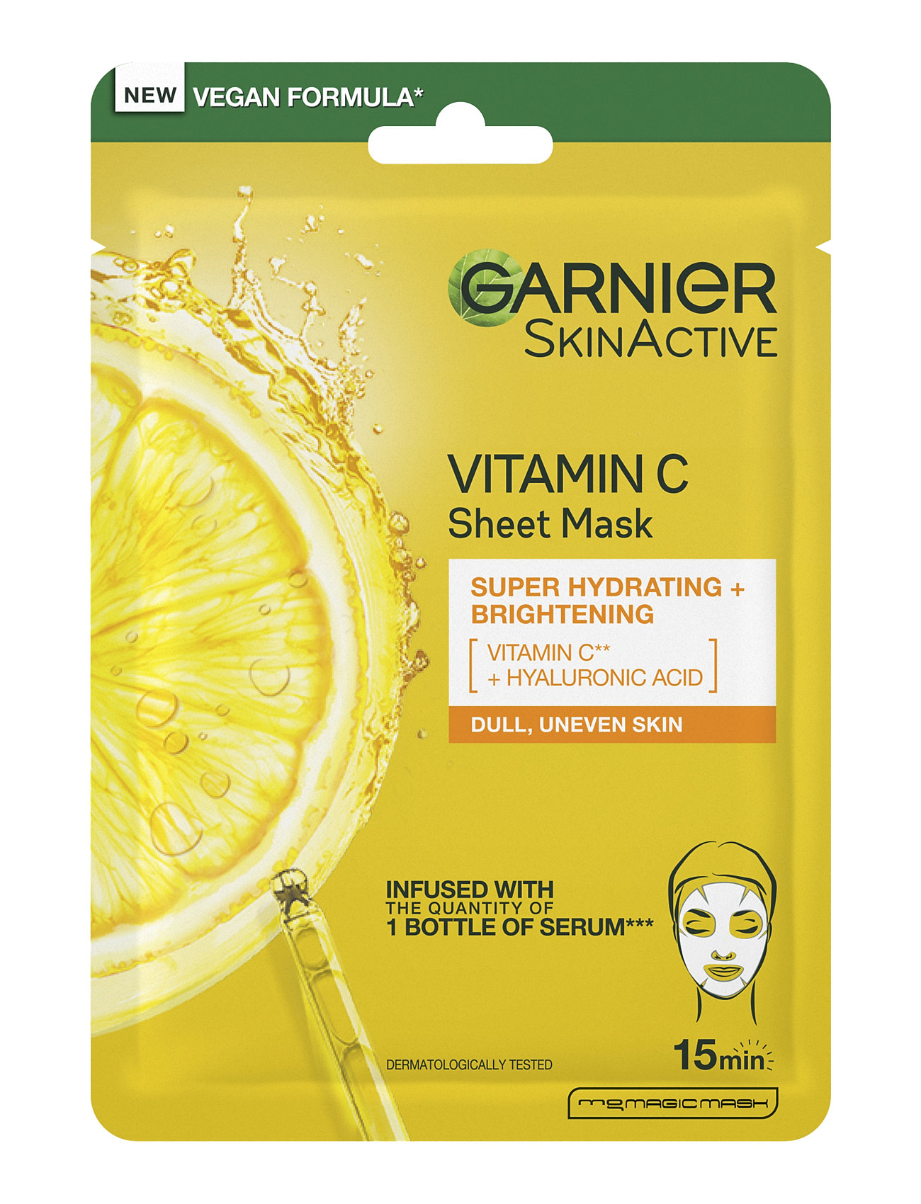 Garnier Skinactive Vitamin C Sheet Mask Beauty Women Skin Care Face Masks Sheetmask Nude Garnier