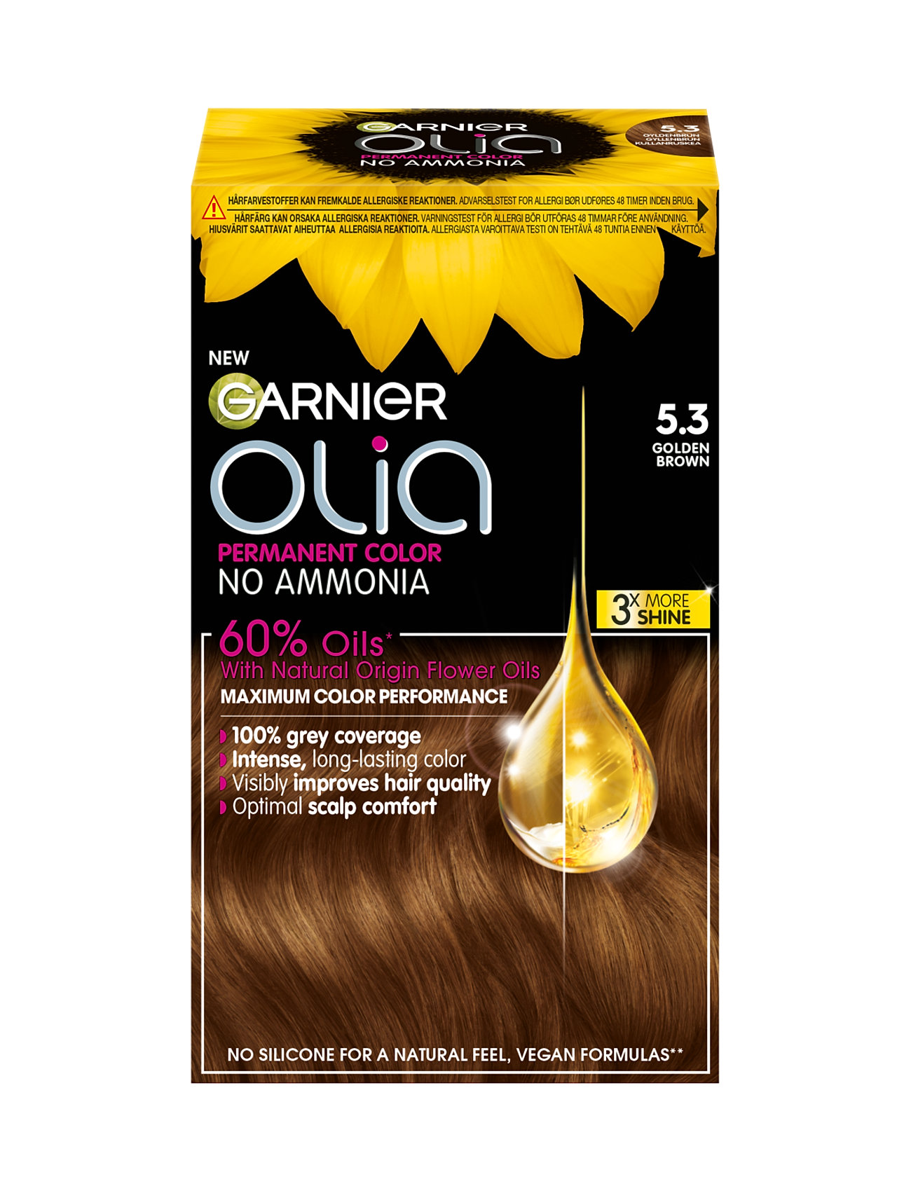 Garnier Olia 5.3 Golden Brown Beauty Women Hair Care Color Treatments Brown Garnier