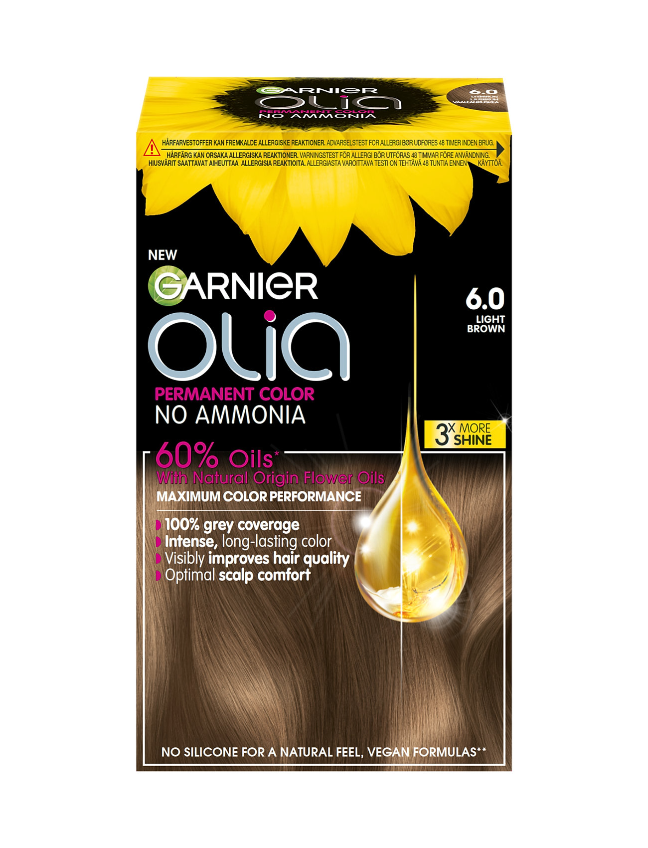 Garnier Olia 6.0 Golden Light Brown Beauty Women Hair Care Color Treatments Brown Garnier