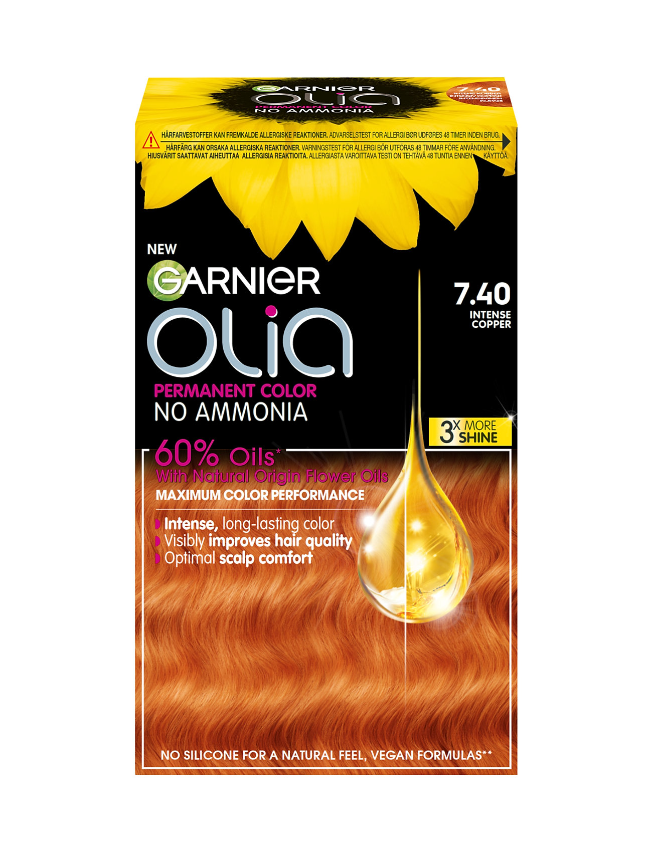 Garnier Olia 7.40 Intense Copper Beauty Women Hair Care Color Treatments Brown Garnier