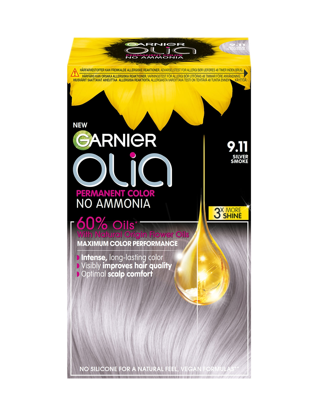 Garnier Olia 9.11 Silver Smoke Beauty Women Hair Care Color Treatments Grey Garnier