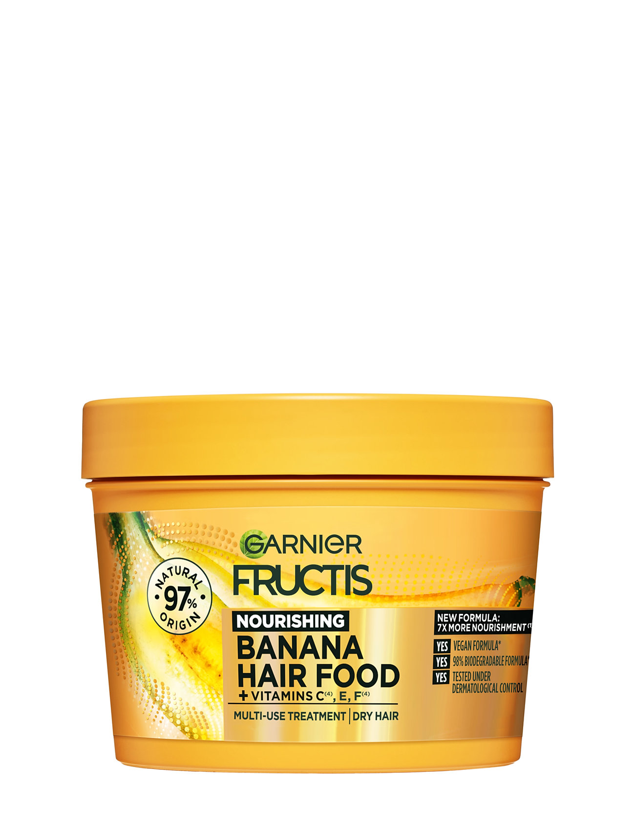 Garnier, Fructis, Hair Food, Banana, Nourishing Hair Mask For Dry Hair, 400 Ml Hårkur Nude Garnier