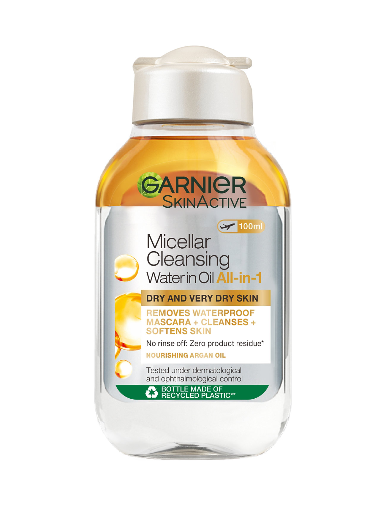 Garnier "Garnier, Skin Active, Micellar Water-In-Oil, Dry To Very Skin, 100Ml Beauty Women Care Face T Rs Hydrating Nude Garnier"