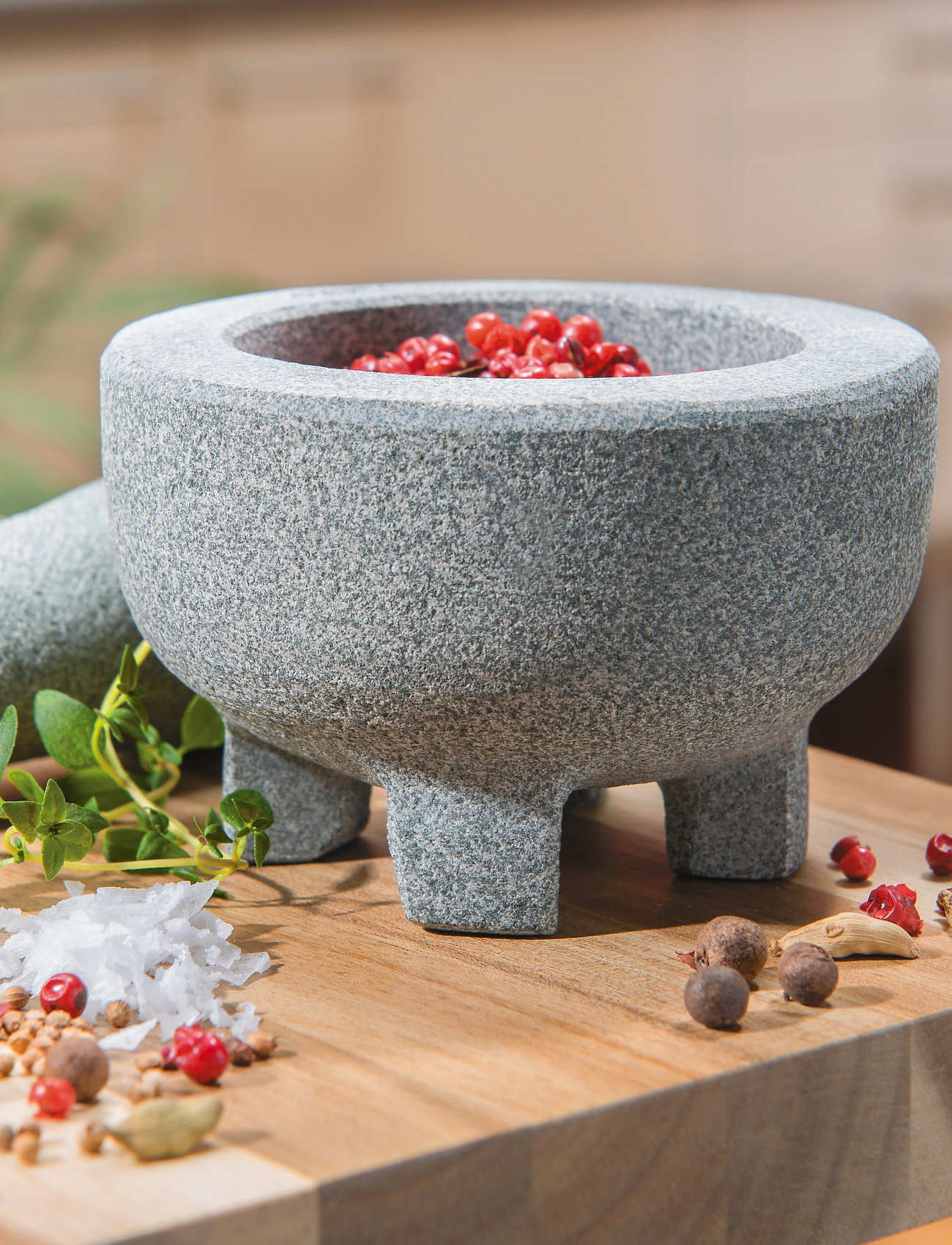 Gefu Granite Mortar Crunchy, Ø 10 cm, Grey, Kværne > Morterer Og Stokke, Unisex