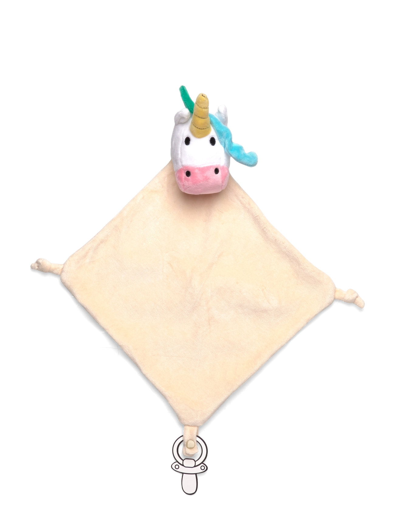 Geggamoja Velour Blanket Pink Unicorn, One Size, Cream, Babysøvn > Nusseklude, Børn