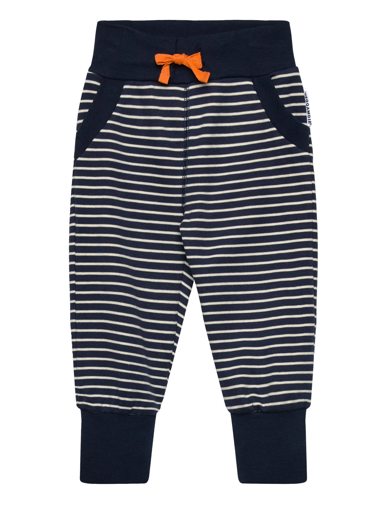 GEGGAMOJA Long Hosen Navy Beige Stripe Navy - 122/128 - Kinder